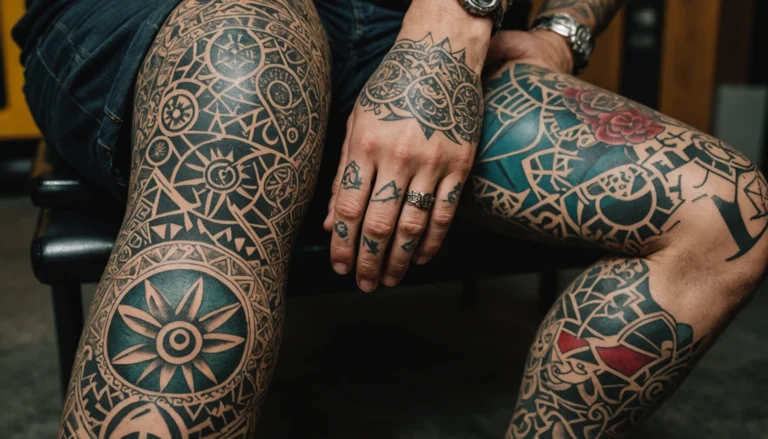tattoo jambes homme